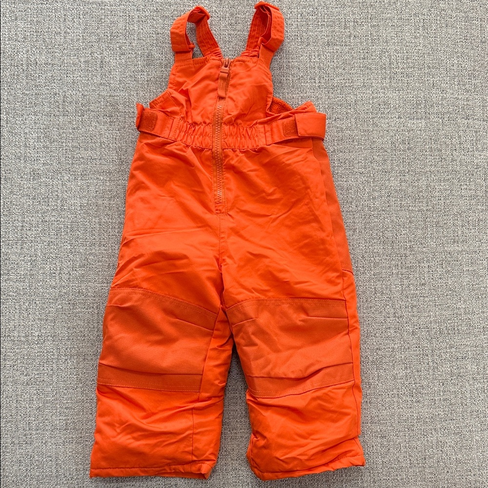 Cat & Jack Bright Orange Kids Snow Bibs